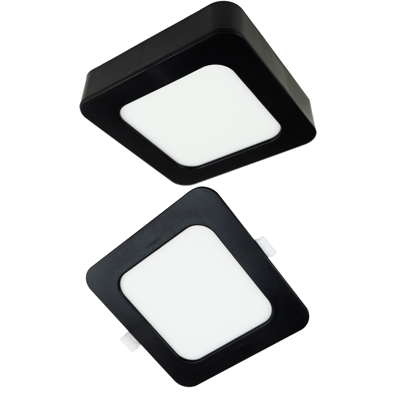 Downlight 18w kwadrat CCT 2W1 czarny 1 Downlight 18W kwadrat CCT 2w1 czarny — oświetlenie LED