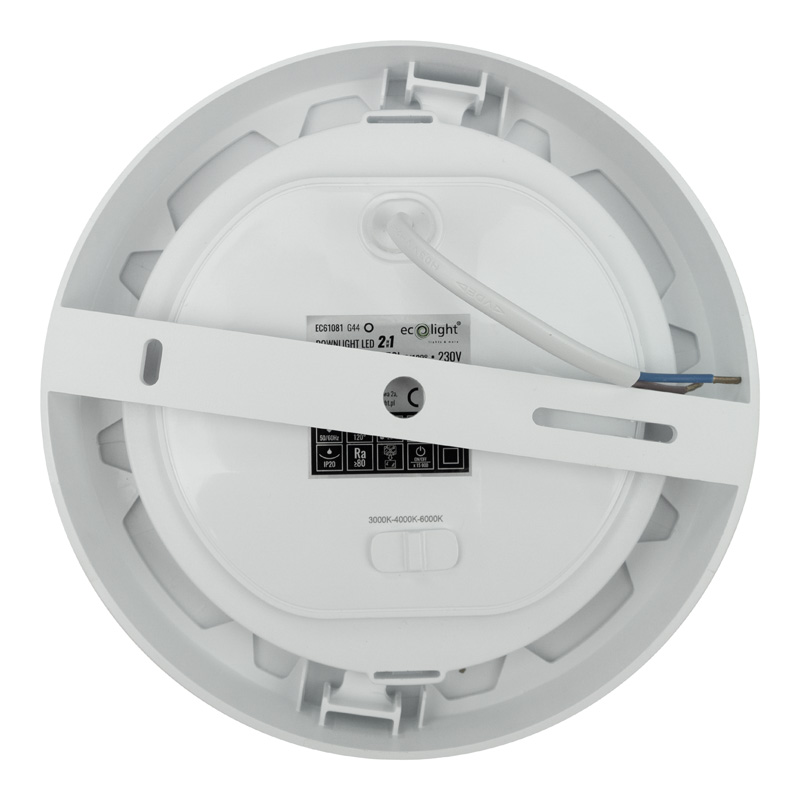 Downlight 24w okrągły CCT 2W1 biały 4 Downlight 24w okrągły CCT 2W1 biały - obrazek 4