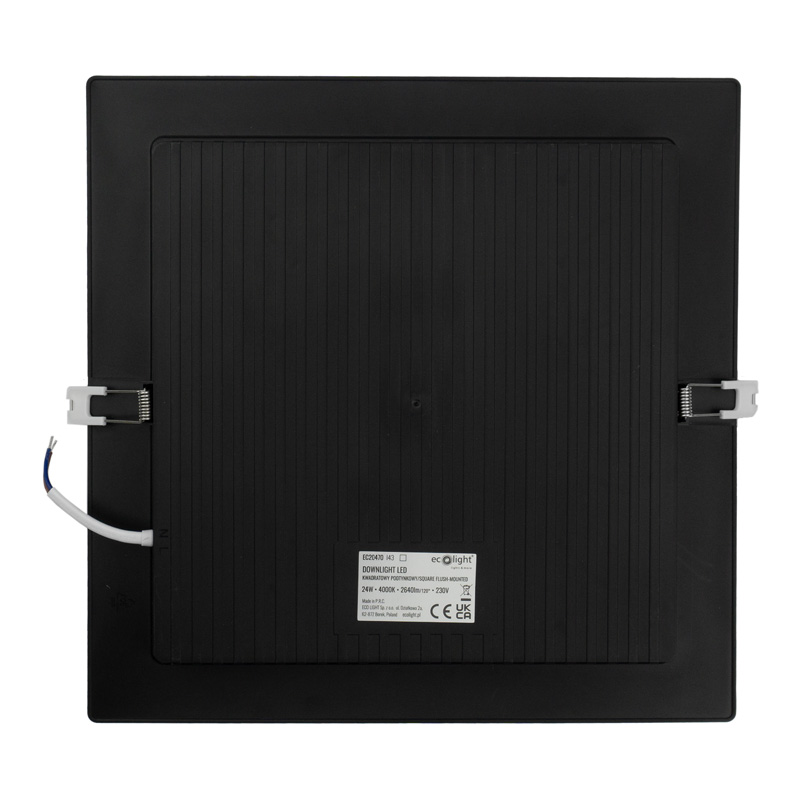 Downlight p/t kwadrat 24w 4000k czarny dl-1 2 Downlight p/t kwadrat 24w 4000k czarny dl-1 - obrazek 2