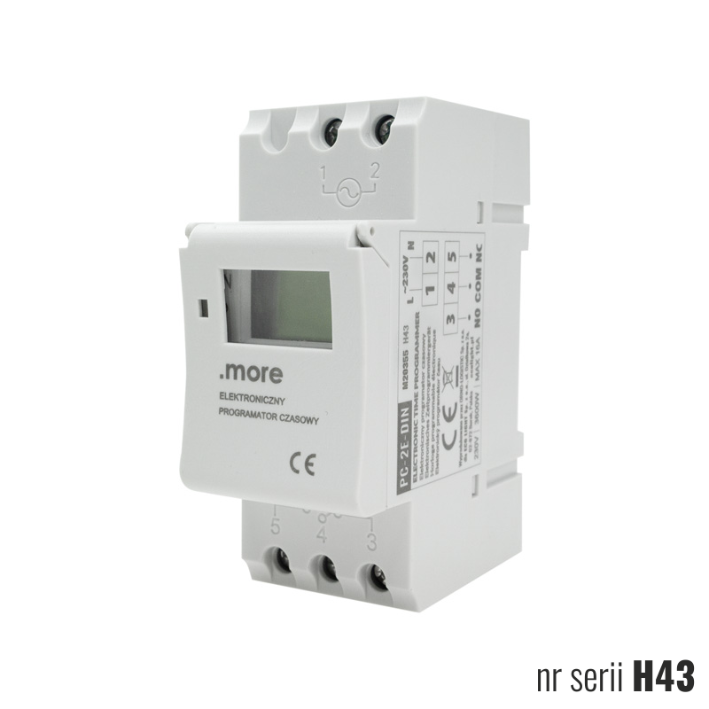 Elektroniczny programator czasowy pc-2e-din 2 Elektroniczny programator czasowy pc-2e-din - obrazek 2