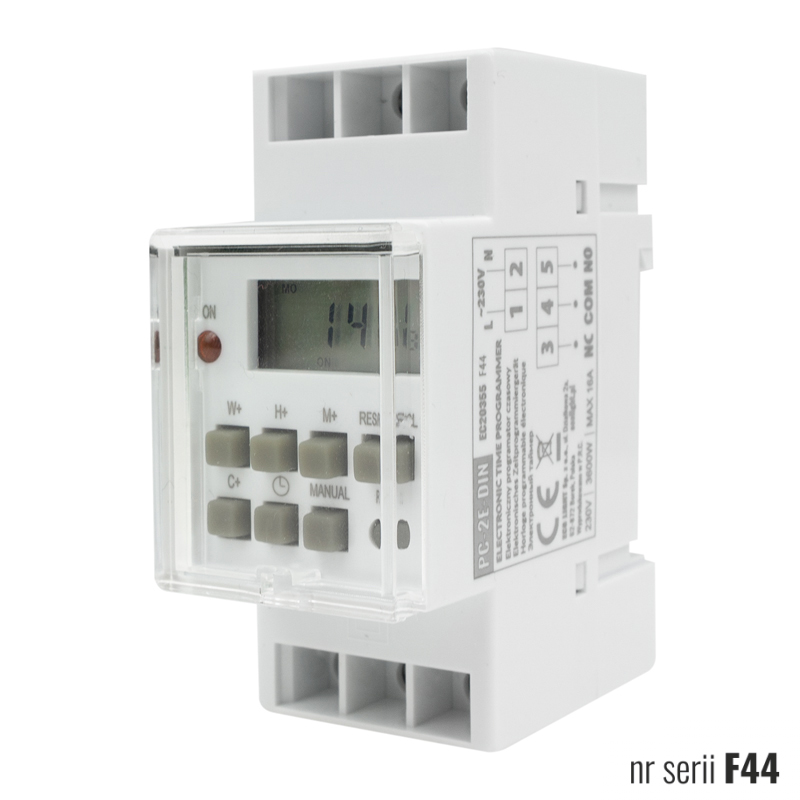 Elektroniczny programator czasowy pc-2e-din 5 Elektroniczny programator czasowy pc-2e-din - obrazek 5