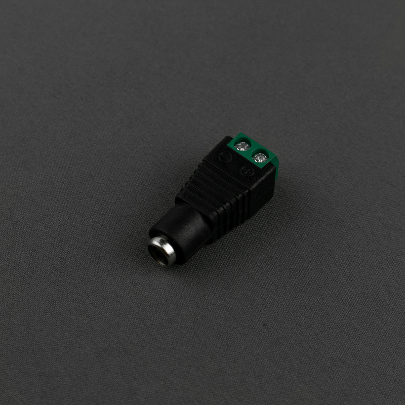 Gniazdo DC 5.5/2.1 z szybkozłączem do taśm LED mono 1 Gniazdo DC 5.5/2.1 z szybkozłączem do taśm LED mono — oświetlenie LED
