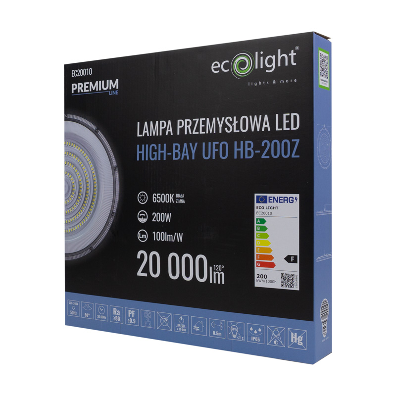 Highbay LED ufo premium hb-200z 200w 6500k 20000lm 2 Highbay LED ufo premium hb-200z 200w 6500k 20000lm - obrazek 2