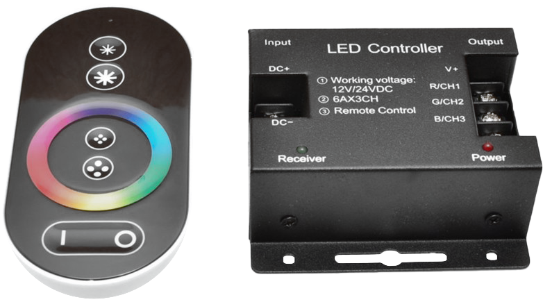 Sterownik RF RGB dotykowy 216W 1 Sterownik RF RGB dotykowy 216W