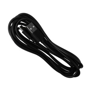 Kabel USB-A/USB-C czarny 2m — oświetlenie LED