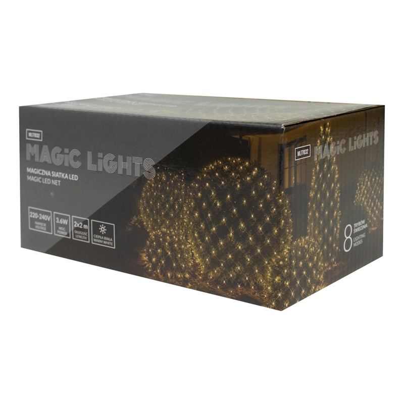 Magiczna siatka 160led 8 tryb 2700k 2x2m 230v 6 Magiczna siatka 160led 8 tryb 2700k 2x2m 230v - obrazek 6