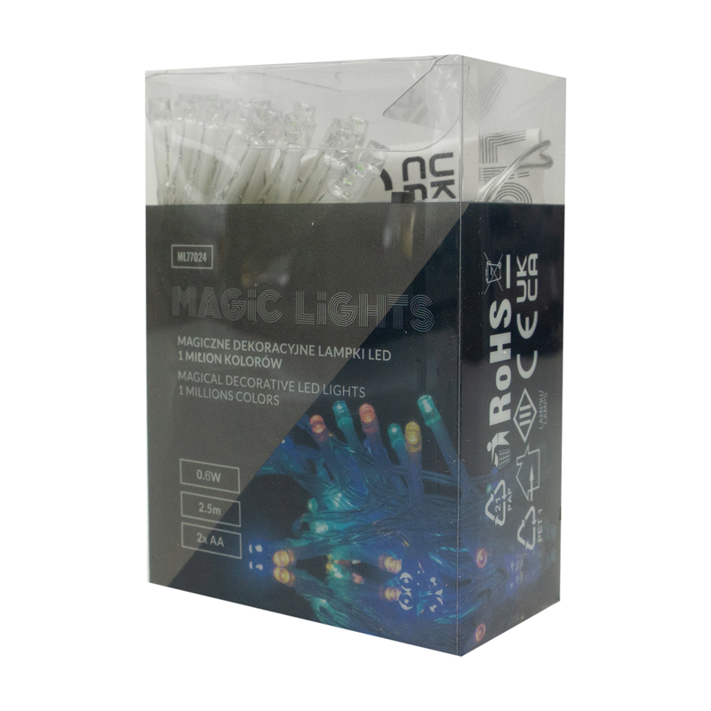 Magiczne dekoracyjne lampki 50led 1mln 2,5m 2xaa 2 Magiczne dekoracyjne lampki 50led 1mln 2,5m 2xaa - obrazek 2