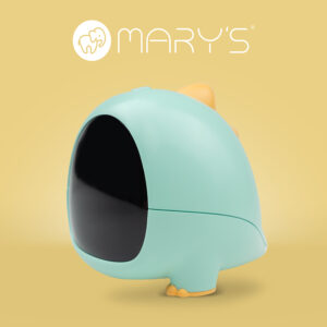 MARY'S budzik mały Dino zielony — oświetlenie LED