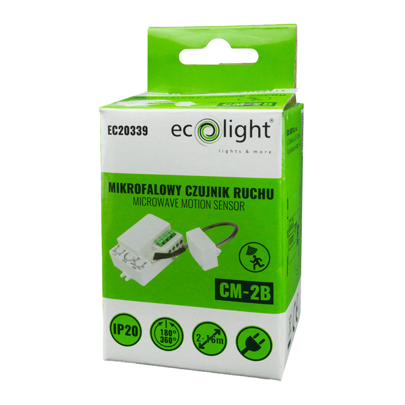 Mikrofalowy czujnik ruchu cm-2b biały 2 Mikrofalowy czujnik ruchu cm-2b biały - obrazek 2