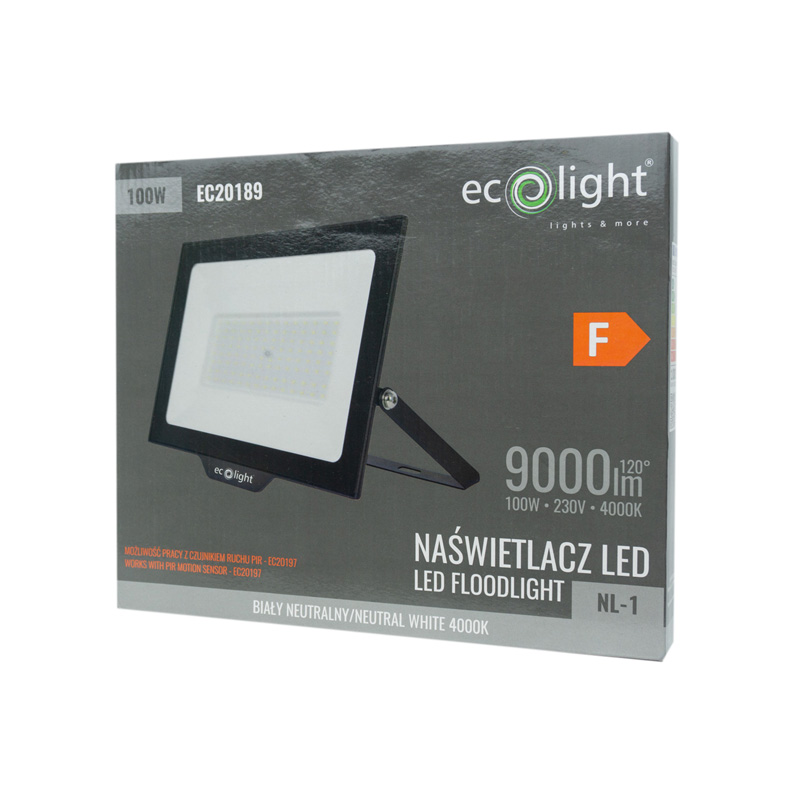 Naświetlacz LED nl-1 100w 4000k 9000lm IP65 3 Naświetlacz LED nl-1 100w 4000k 9000lm IP65 - obrazek 3