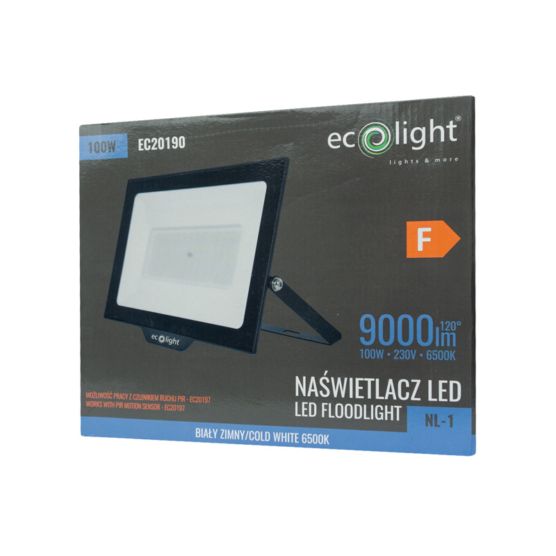 Naświetlacz LED nl-1 100w 6500k 9000lm IP65 3 Naświetlacz LED nl-1 100w 6500k 9000lm IP65 - obrazek 3