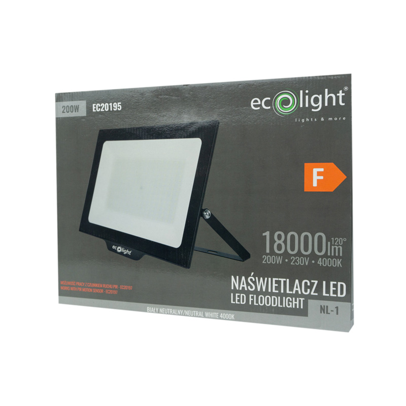 Naświetlacz LED nl-1 200w 4000k 18000lm IP65 2 Naświetlacz LED nl-1 200w 4000k 18000lm IP65 - obrazek 2