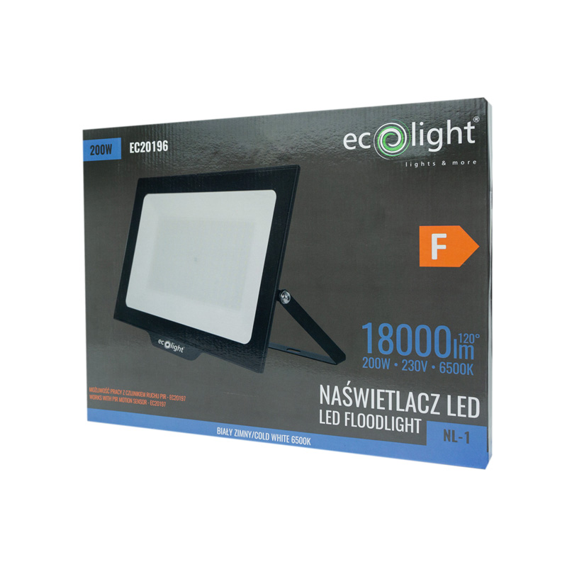 Naświetlacz LED nl-1 200w 6500k 18000lm IP65 3 Naświetlacz LED nl-1 200w 6500k 18000lm IP65 - obrazek 3