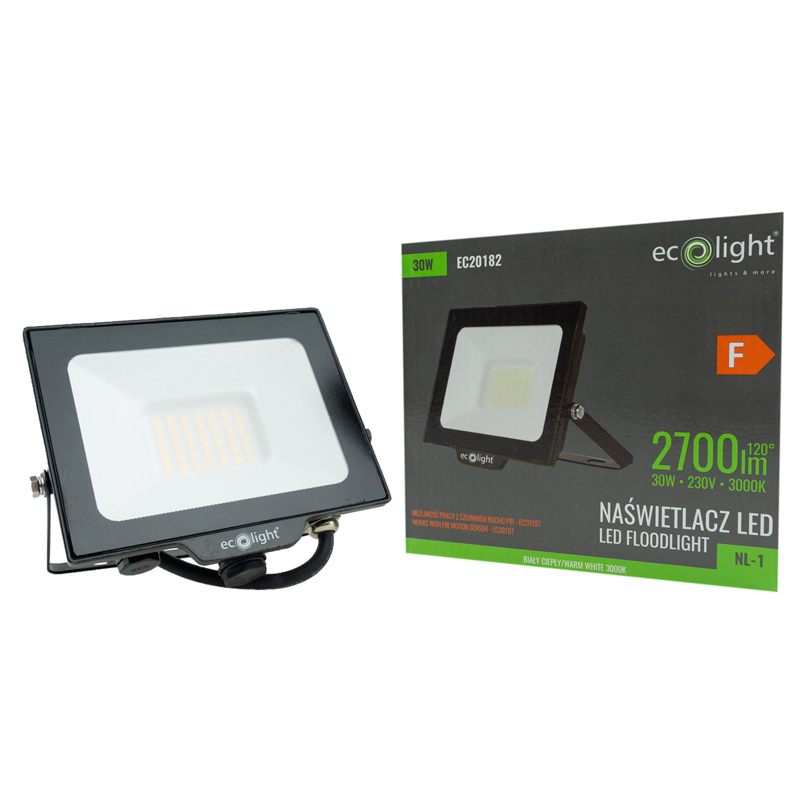 Naświetlacz LED nl-1 30w 3000k 2700lm IP65 2 Naświetlacz LED nl-1 30w 3000k 2700lm IP65 - obrazek 2