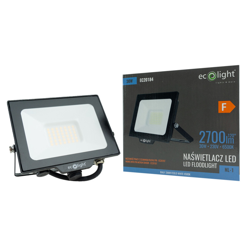 Naświetlacz LED nl-1 30w 6500k 2700lm IP65 2 Naświetlacz LED nl-1 30w 6500k 2700lm IP65 - obrazek 2