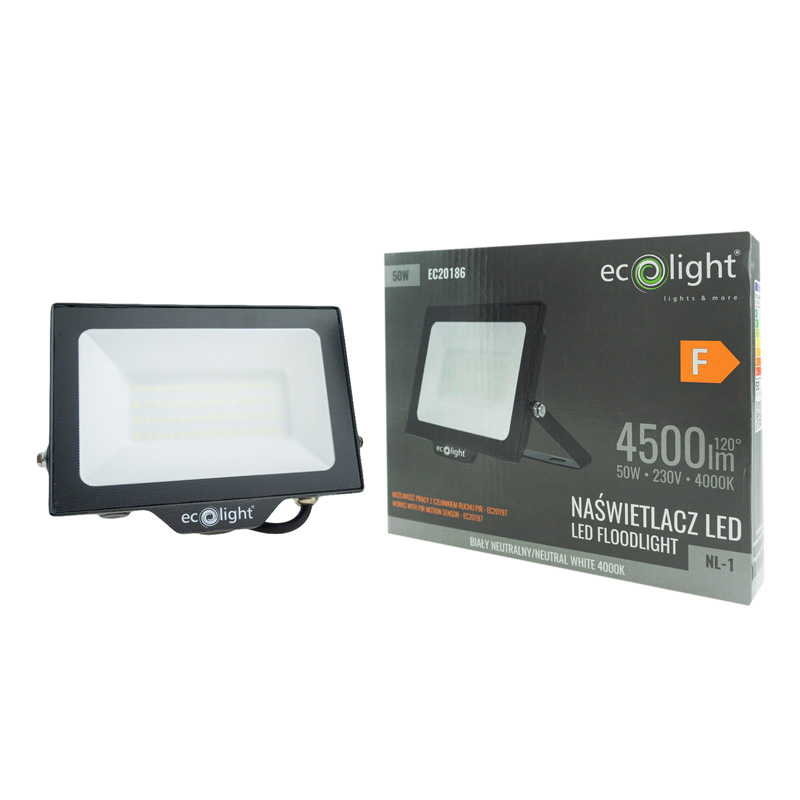 Naświetlacz LED nl-1 50w 4000k 4500lm IP65 2 Naświetlacz LED nl-1 50w 4000k 4500lm IP65 - obrazek 2