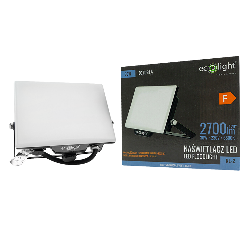 Naświetlacz LED nl-2 30w 6500k 2700lm IP65 2 Naświetlacz LED nl-2 30w 6500k 2700lm IP65 - obrazek 2