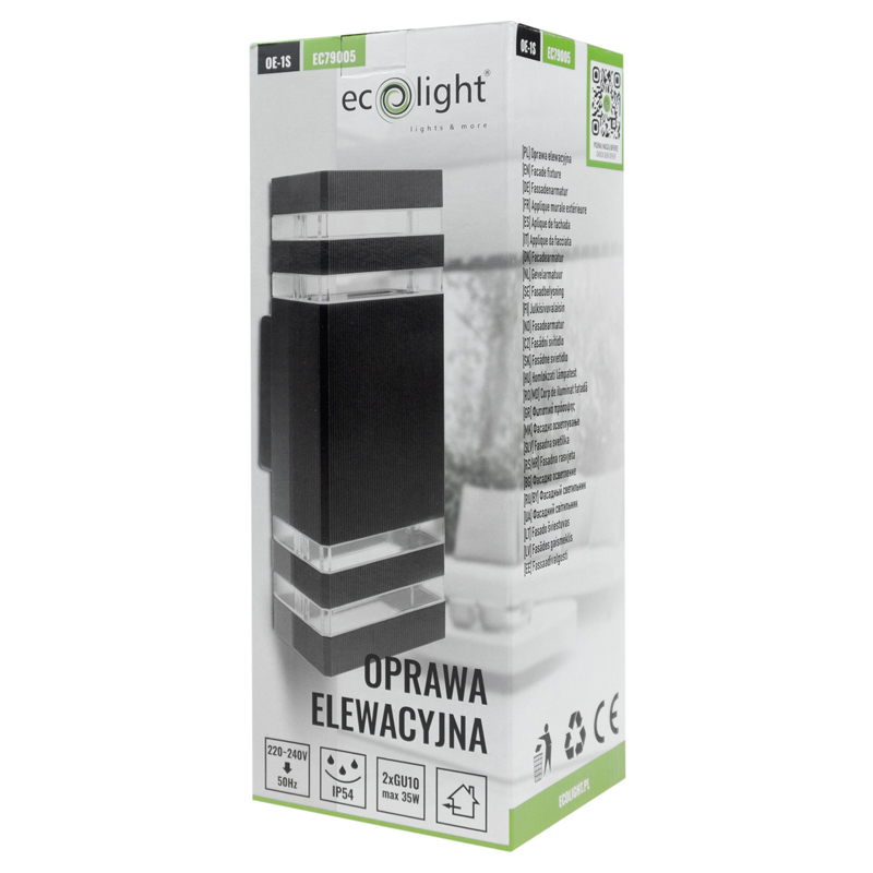 Oprawa elewacyjna oe-1s 2xgu10 IP54 antracyt 6 Oprawa elewacyjna oe-1s 2xgu10 IP54 antracyt - obrazek 6