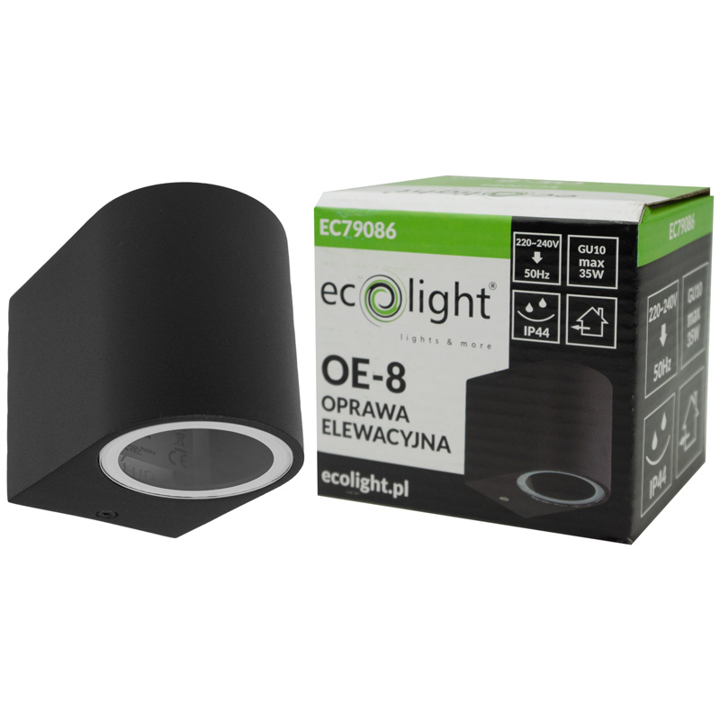 Oprawa elewacyjna oe-8 1xgu10 IP44 czarna 4 Oprawa elewacyjna oe-8 1xgu10 IP44 czarna - obrazek 4
