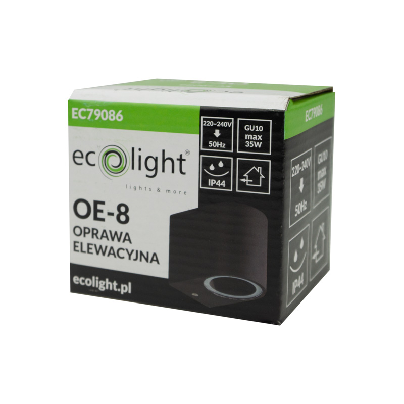 Oprawa elewacyjna oe-8 1xgu10 IP44 czarna 5 Oprawa elewacyjna oe-8 1xgu10 IP44 czarna - obrazek 5