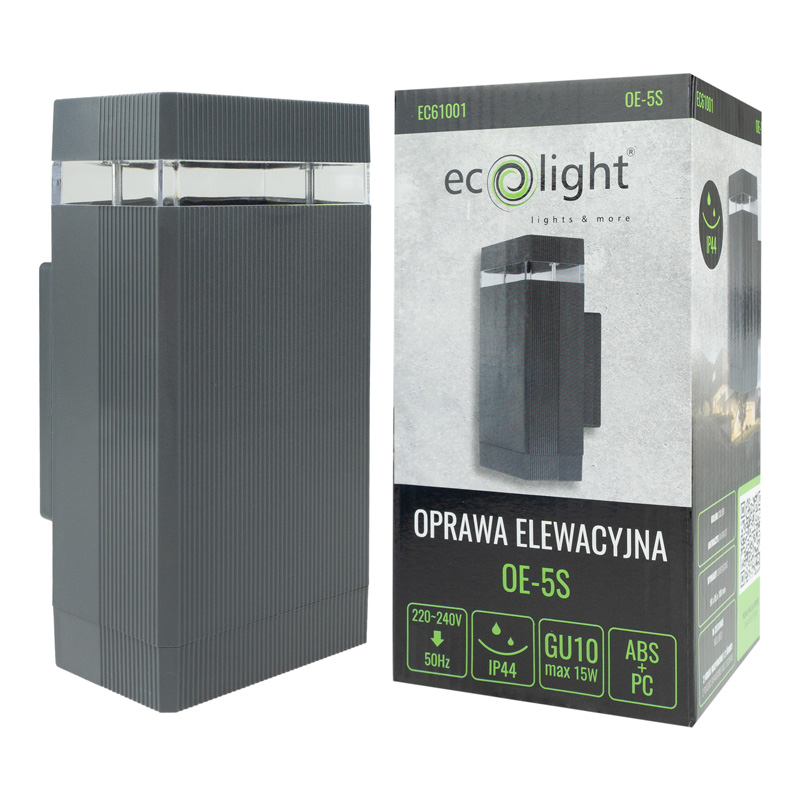 Oprawa elewacyjna plastik oe-5s 1xgu10 antracyt 3 Oprawa elewacyjna plastik oe-5s 1xgu10 antracyt - obrazek 3