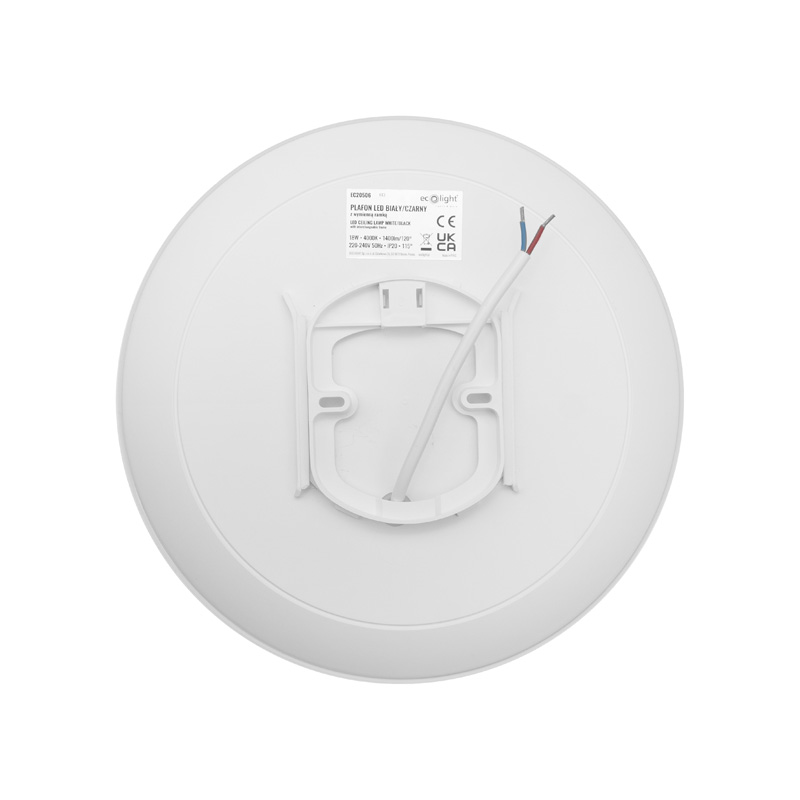 Plafon LED 18w 4000k z wymienną ramką b/cz 3 Plafon LED 18w 4000k z wymienną ramką b/cz - obrazek 3