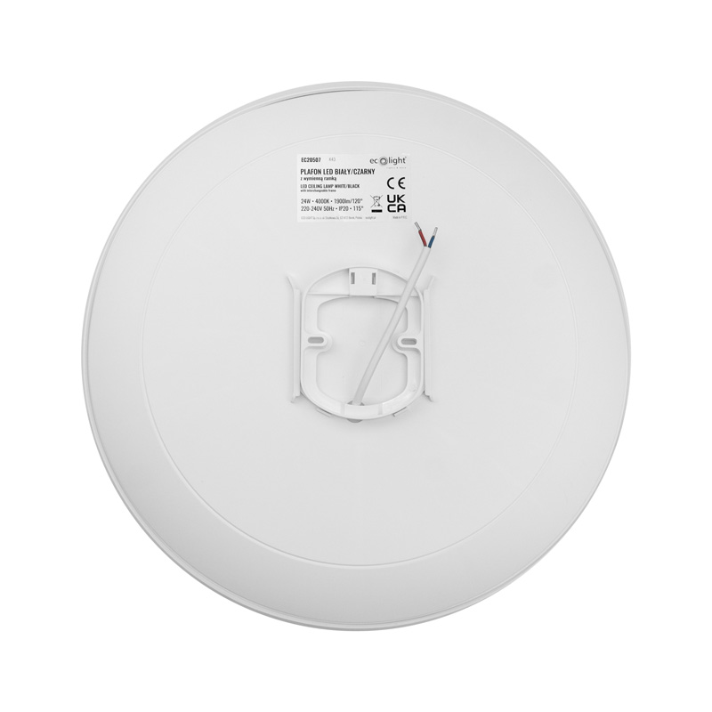 Plafon LED 32w 4000k z wymienną ramką b/cz 3 Plafon LED 32w 4000k z wymienną ramką b/cz - obrazek 3