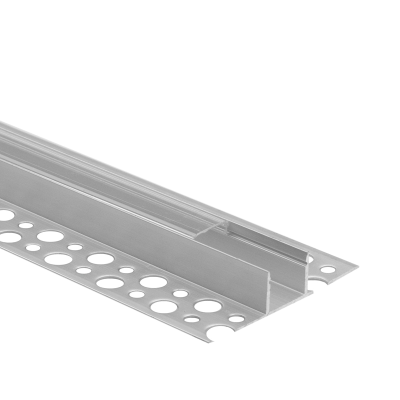 Profil gpp03 podtynkowy anodowany + klosz transparentny 3m 1 Profil GPP03 podtynkowy anodowany + klosz transparentny 3m — oświetlenie LED