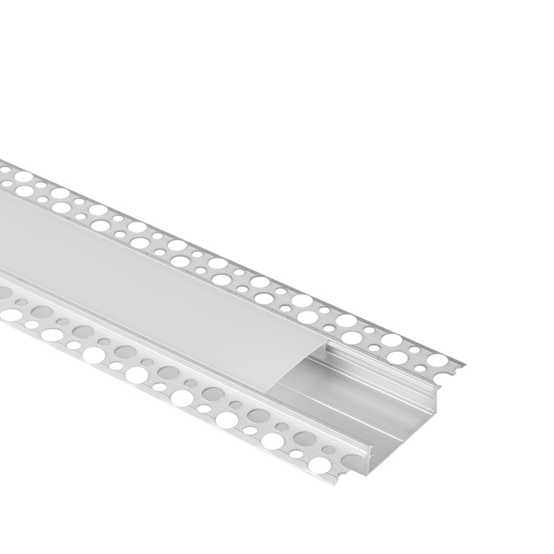 Profil gpss02 podtynkowy super szeroki anodowany 2m + klosz mleczny 1 Profil GPSS02 podtynkowy super szeroki anodowany 2m + klosz mleczny — oświetlenie LED