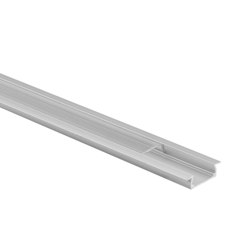 Profil p01 podtynkowy anodowany + klosz transparentny 1m 1 Profil P01 podtynkowy anodowany + klosz transparentny 1m — oświetlenie LED