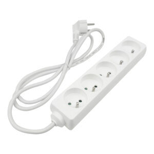 Przedłużacz 5 gniazd 1.5m 3x1.0mm2 BIAŁY — oświetlenie LED