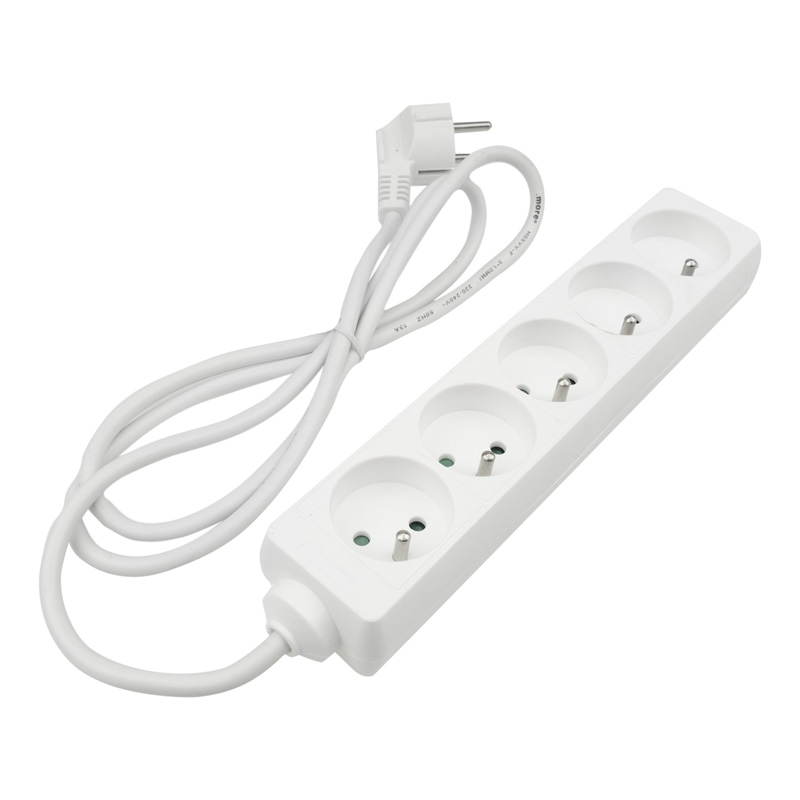 Przedłużacz 5 gniazd 1.5m 3x1.0mm2 biały 1 Przedłużacz 5 gniazd 1.5m 3x1.0mm2 BIAŁY — oświetlenie LED