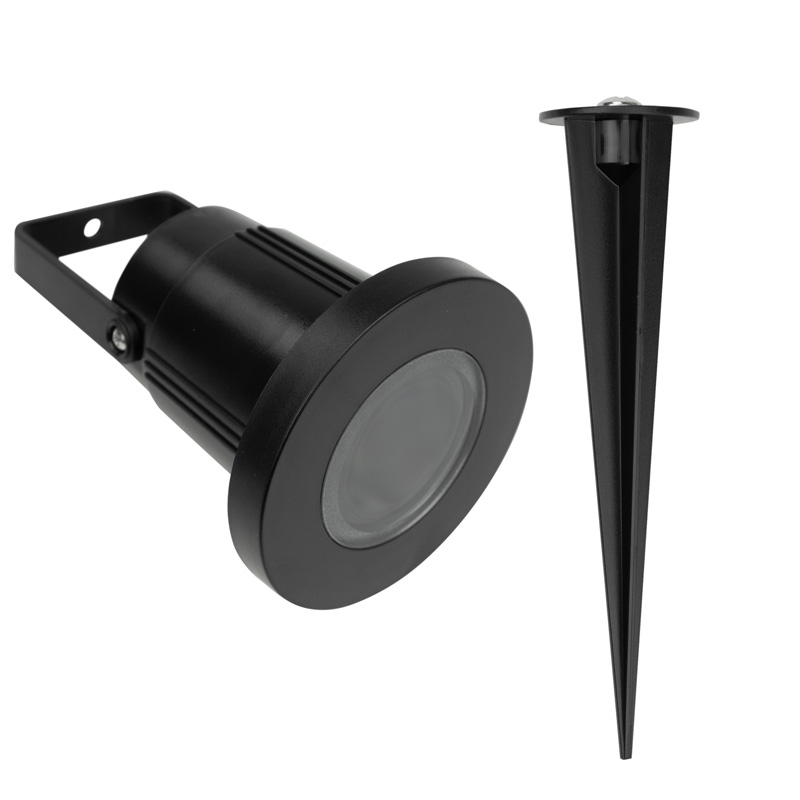 Reflektor ogrodowy ro-1 1xgu10 92x315 czarny IP65 2 Reflektor ogrodowy ro-1 1xgu10 92x315 czarny IP65 - obrazek 2