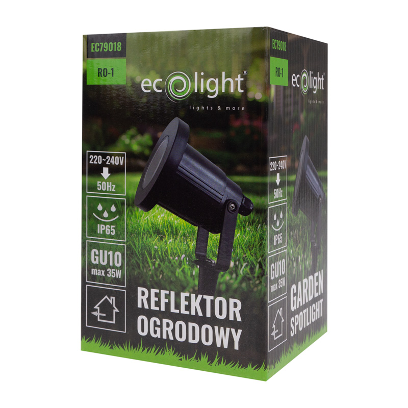 Reflektor ogrodowy ro-1 1xgu10 92x315 czarny IP65 3 Reflektor ogrodowy ro-1 1xgu10 92x315 czarny IP65 - obrazek 3