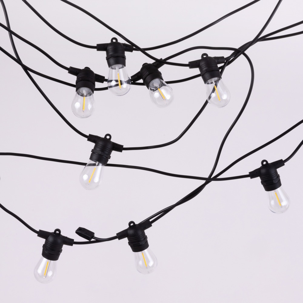 Solarna girlanda LED 10m +10 x g45 E27 0.3w 2700k 1 Solarna Girlanda LED 10m +10 x G45 E27 0.3W 2700K — oświetlenie LED