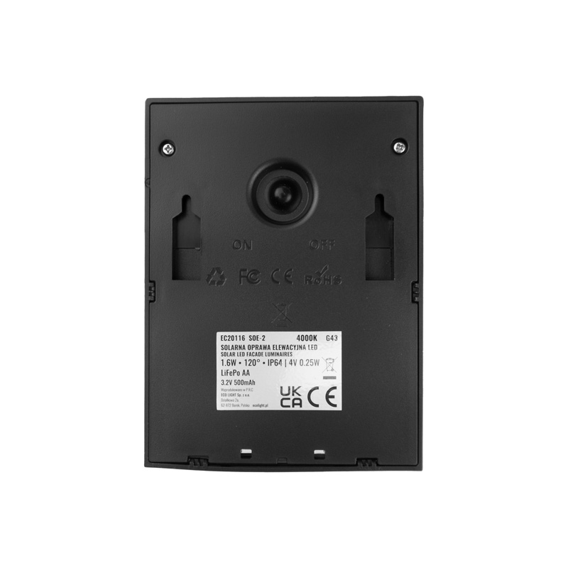 Solarna oprawa elewacyjna LED soe-2 3 Solarna oprawa elewacyjna LED soe-2 - obrazek 3