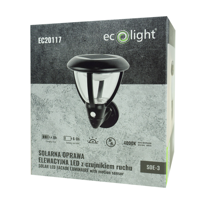 Solarna oprawa elewacyjna LED soe-3 4 Solarna oprawa elewacyjna LED soe-3 - obrazek 4