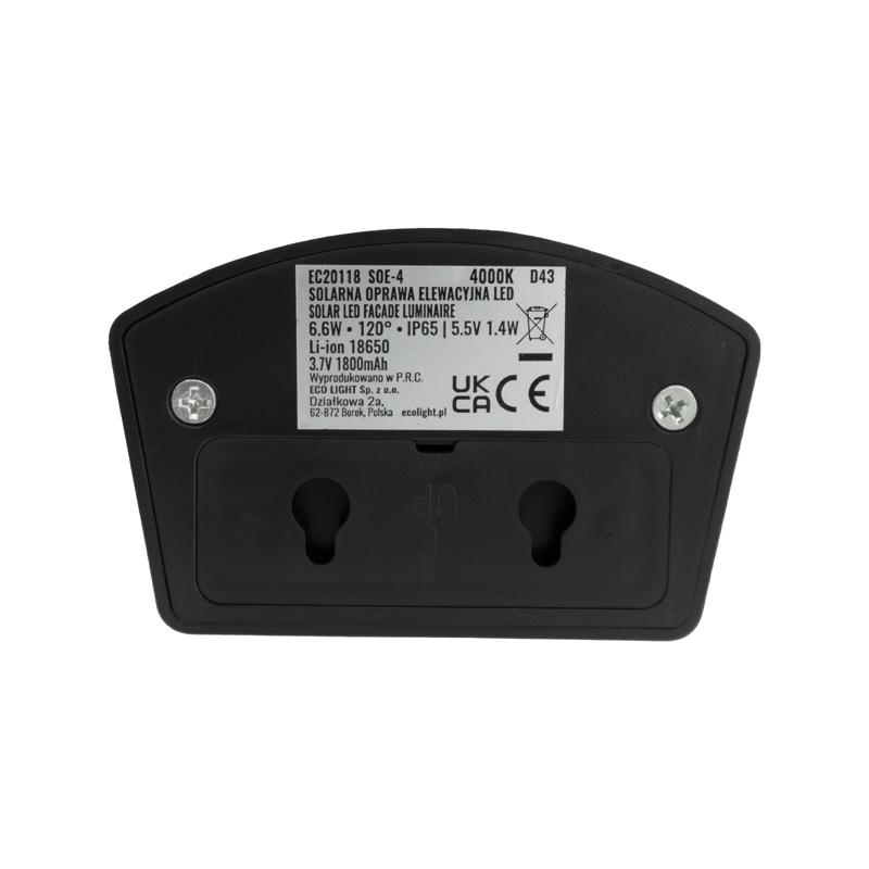 Solarna oprawa elewacyjna LED soe-4 3 Solarna oprawa elewacyjna LED soe-4 - obrazek 3