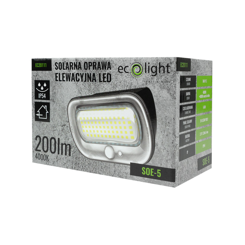 Solarna oprawa elewacyjna LED soe-5 7 Solarna oprawa elewacyjna LED soe-5 - obrazek 7