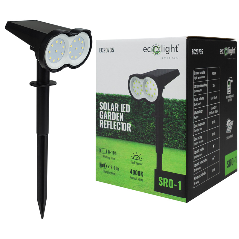 Solarny reflektor ogrodowy LED sro-1 5 Solarny reflektor ogrodowy LED sro-1 - obrazek 5