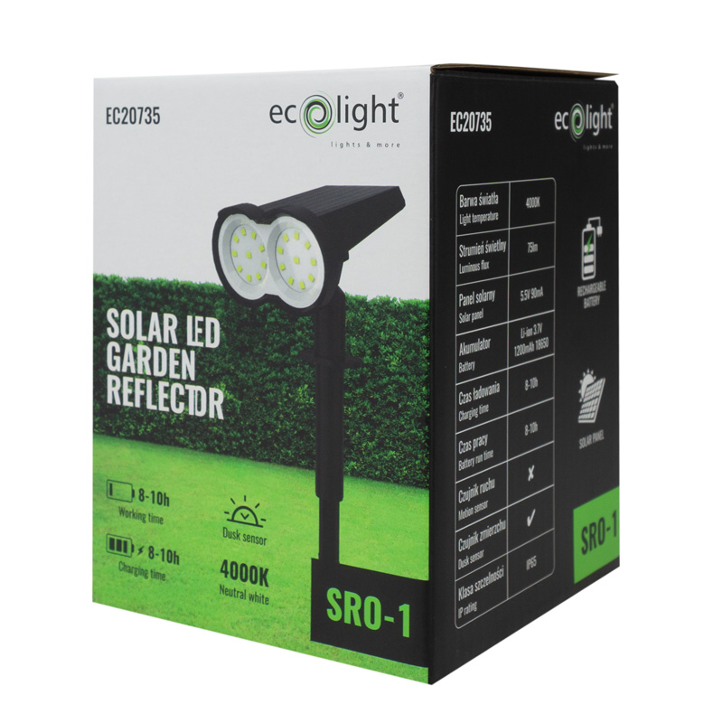 Solarny reflektor ogrodowy LED sro-1 6 Solarny reflektor ogrodowy LED sro-1 - obrazek 6