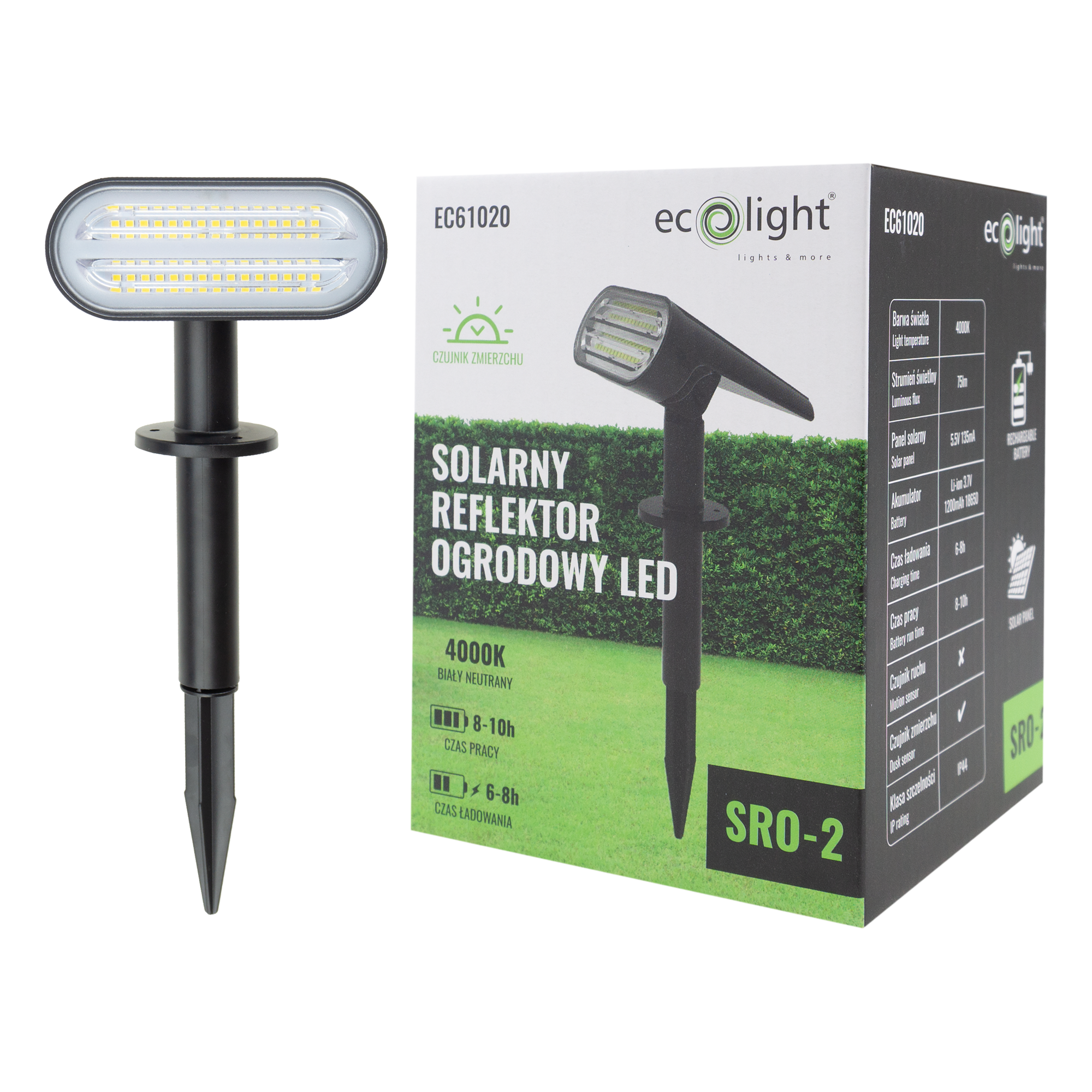 Solarny reflektor ogrodowy LED sro-2 5 Solarny reflektor ogrodowy LED sro-2 - obrazek 5
