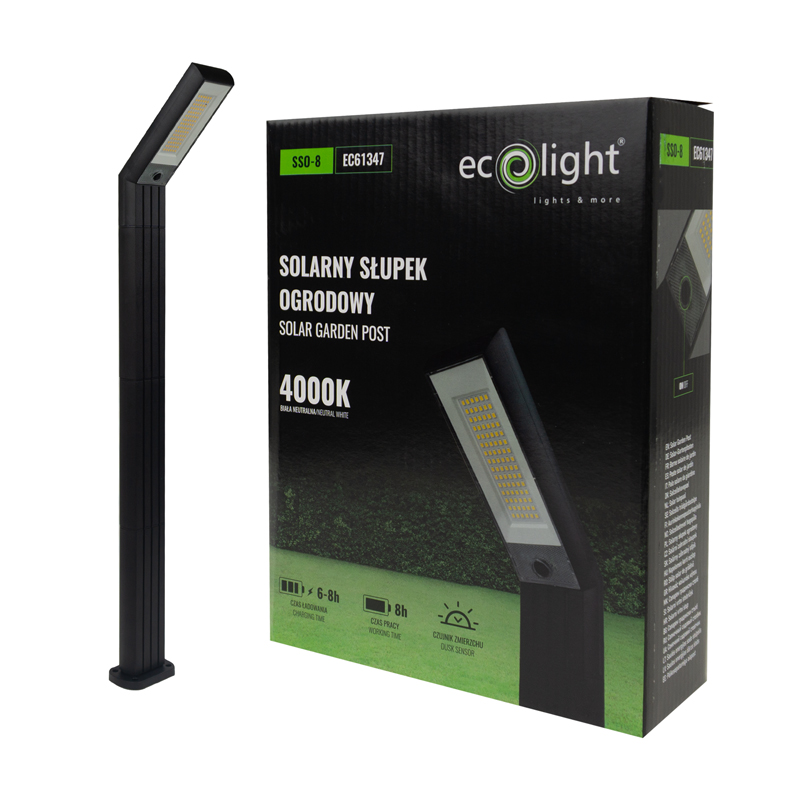 Solarny słupek ogrod LED sso-8 dwa sposoby montażu 5 Solarny słupek ogrod LED sso-8 dwa sposoby montażu - obrazek 5