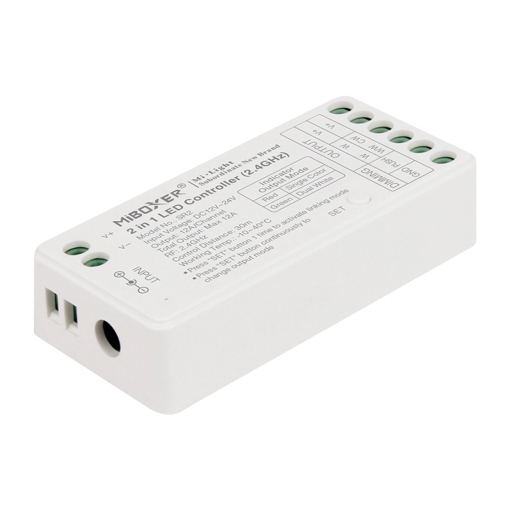 Mi-Light odbiornik taśm LED MONO/CCT30m,moc 12A PUSH (FUT035S+) 2 moc 12A PUSH (FUT035S+)