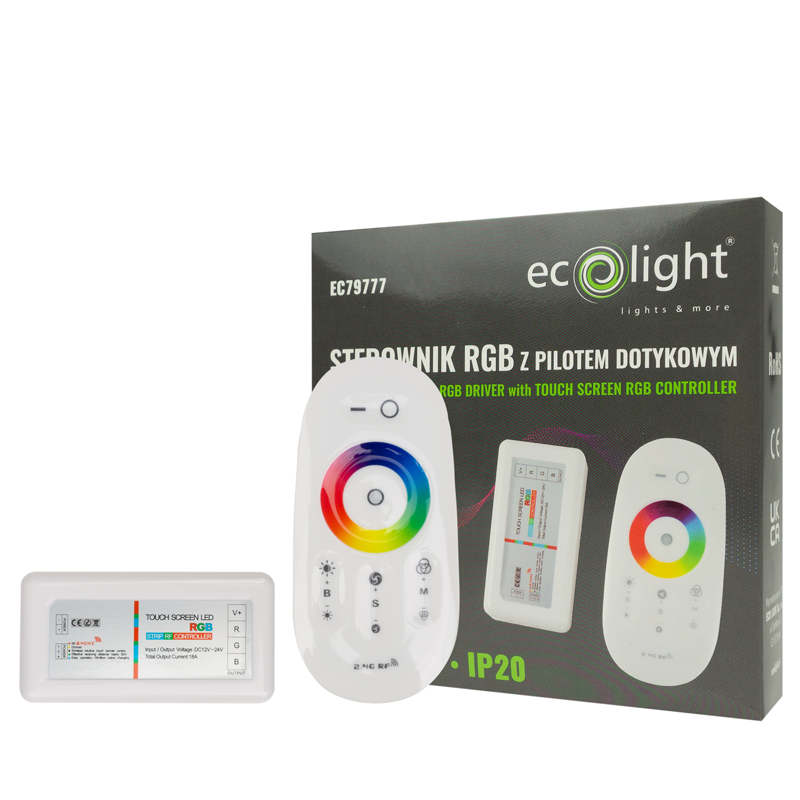 Sterownik RGB dotykowy 18a 216w rf biały 2 Sterownik RGB dotykowy 18a 216w rf biały - obrazek 2