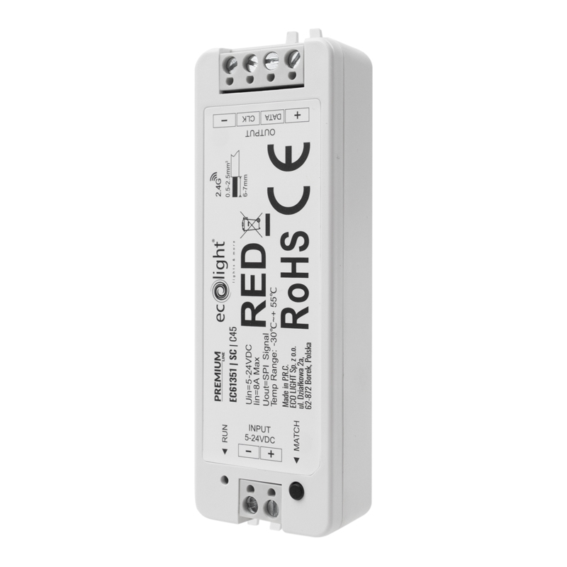 Sterownik sc rf digital cyfrowy ic rgb&rgbw 8a 5-24v 1 Sterownik SC RF digital cyfrowy IC RGB&RGBW 8A 5-24V — oświetlenie LED