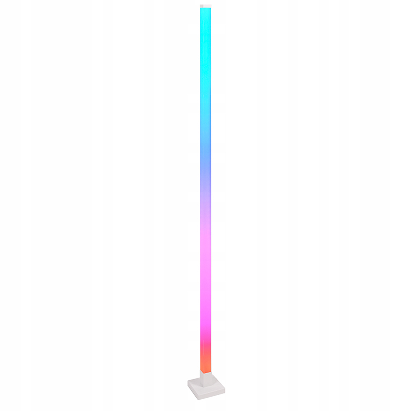 Stojąca lampa RGB muzyczna tuya biała 1 Stojąca lampa RGB muzyczna TUYA biała — oświetlenie LED