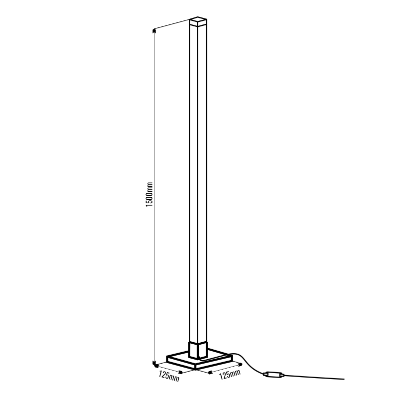 Stojąca lampa RGB muzyczna tuya czarna 7 Stojąca lampa RGB muzyczna tuya czarna - obrazek 7