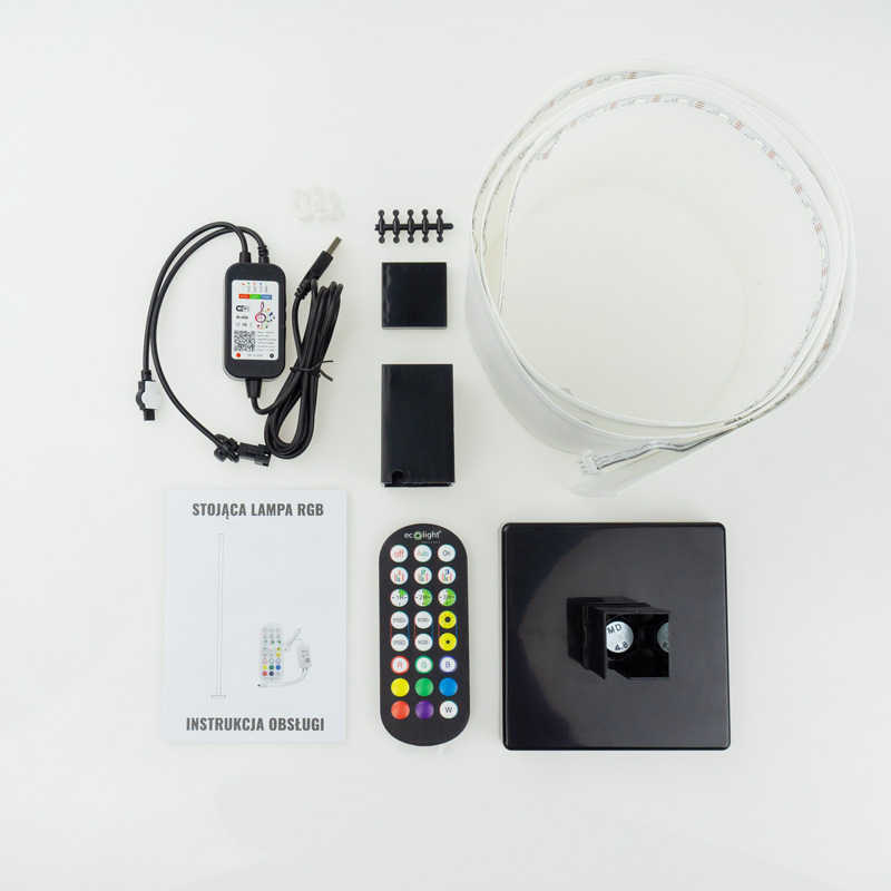 Stojąca lampa RGB muzyczna tuya czarna 5 Stojąca lampa RGB muzyczna tuya czarna - obrazek 5