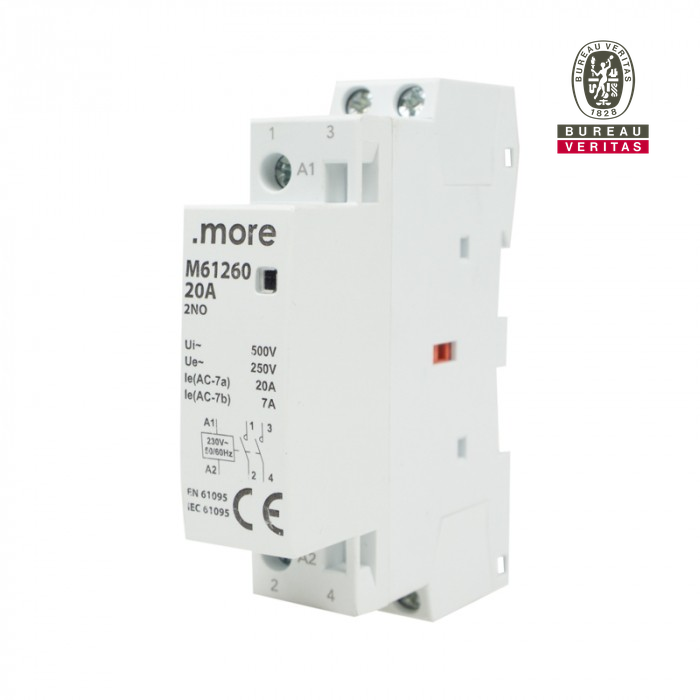Stycznik modułowy 2p 20a 2no 1 Stycznik modułowy 2P 20A 2NO — oświetlenie LED